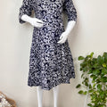 Navy Blue Soft and Breathable Pure Cotton Maternity Kurti