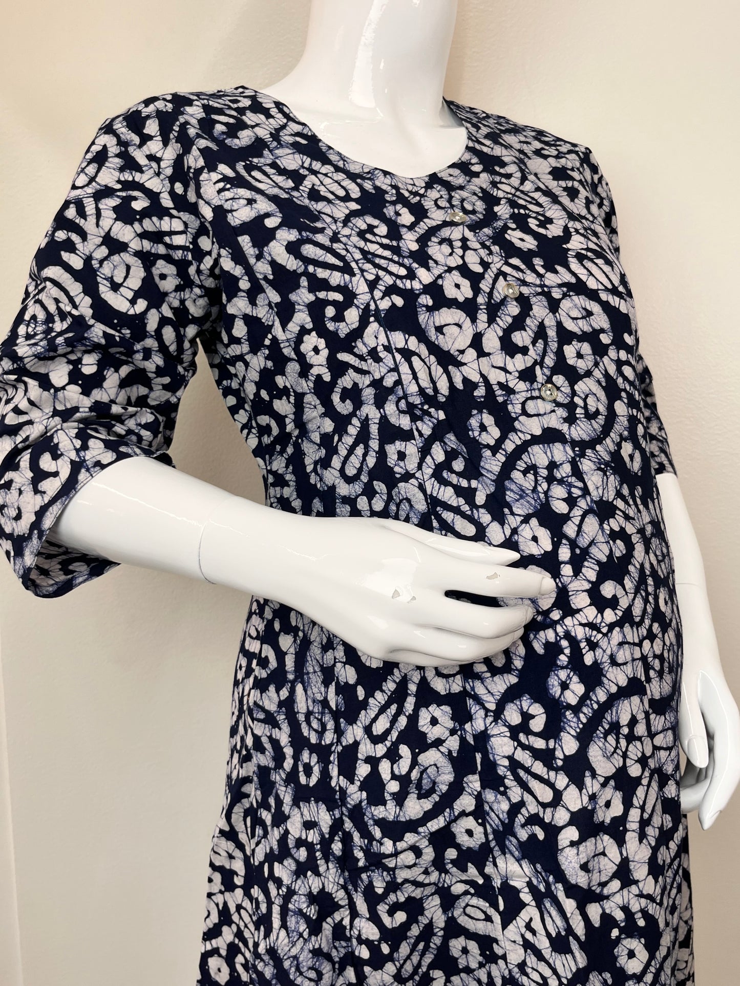 Navy Blue Soft and Breathable Pure Cotton Maternity Kurti