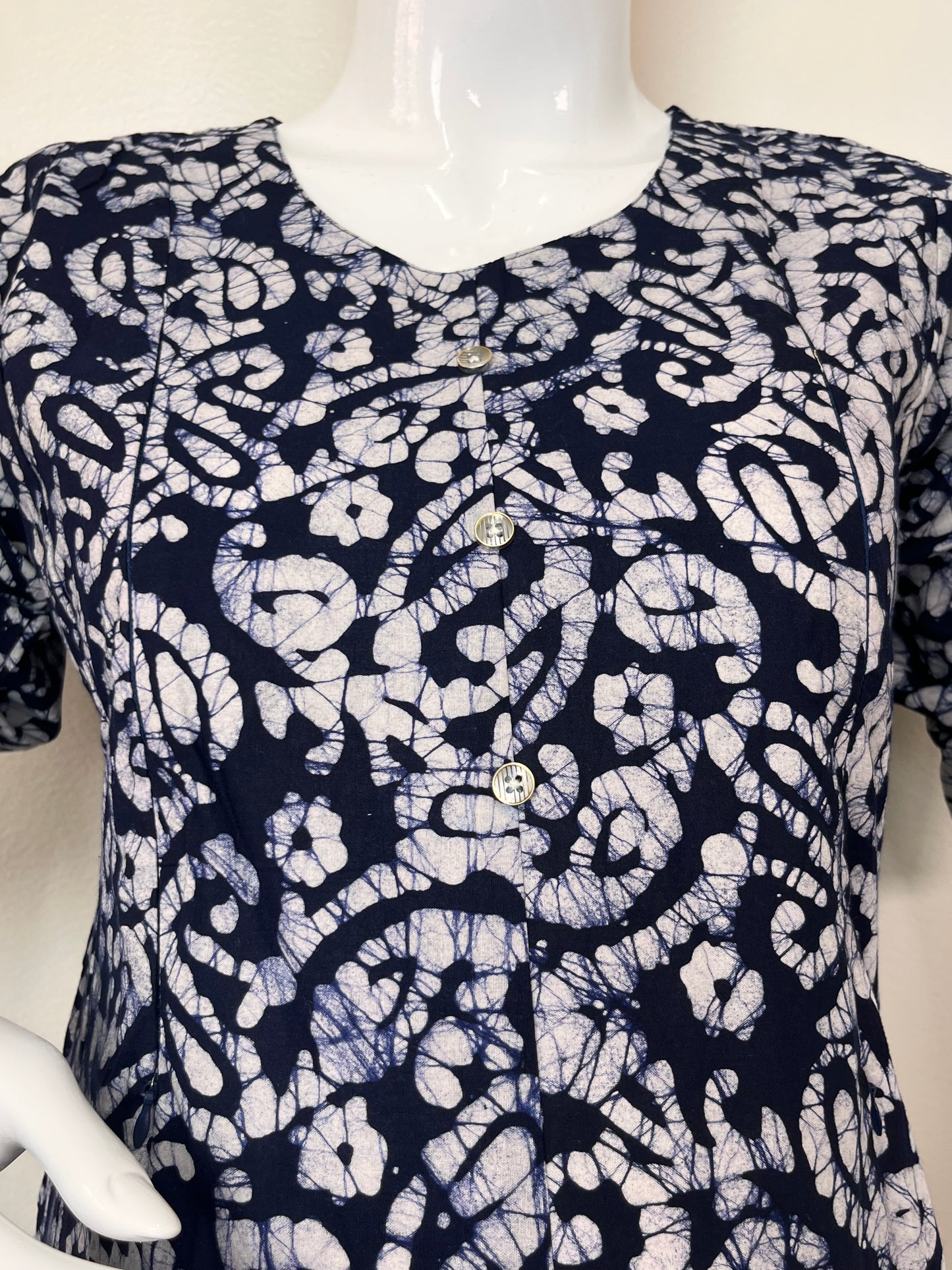 Navy Blue Soft and Breathable Pure Cotton Maternity Kurti