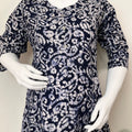 Navy Blue Soft and Breathable Pure Cotton Maternity Kurti