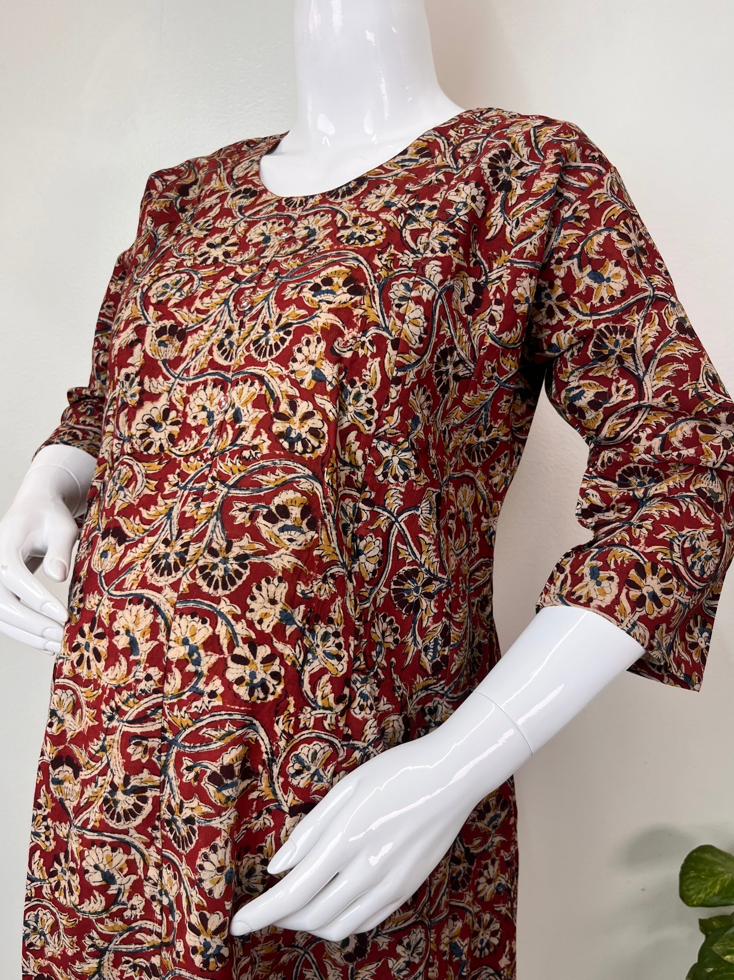 Brown Everyday Comfort Pure Cotton Pregnancy Kurti