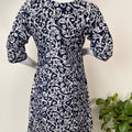 Navy Blue Soft and Breathable Pure Cotton Maternity Kurti