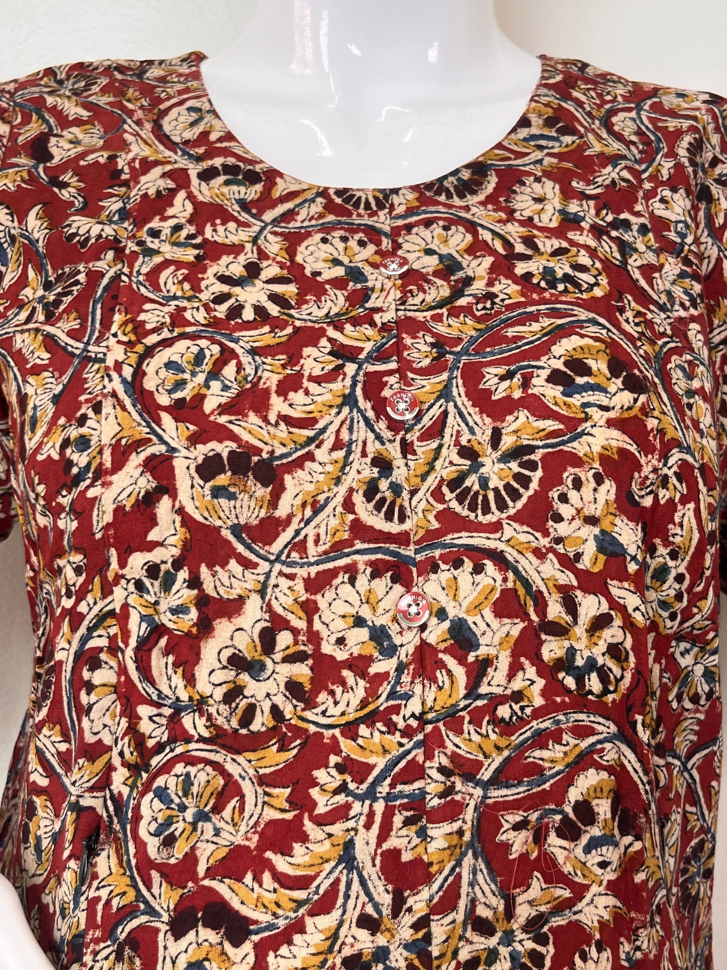 Brown Everyday Comfort Pure Cotton Pregnancy Kurti