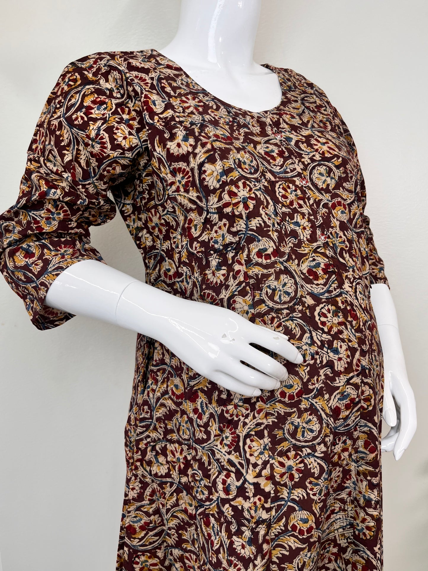 Kalamkari Printed Pure Cotton Maternity Kurti