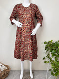 Brown Everyday Comfort Pure Cotton Pregnancy Kurti