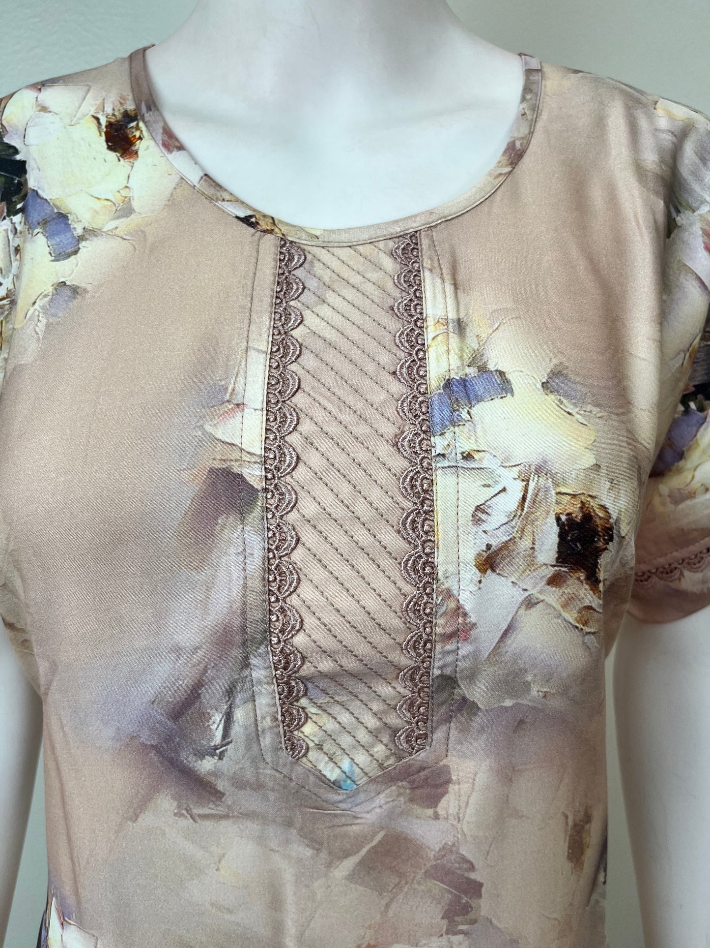 Cream Satin Nightgown Elegant & Classy