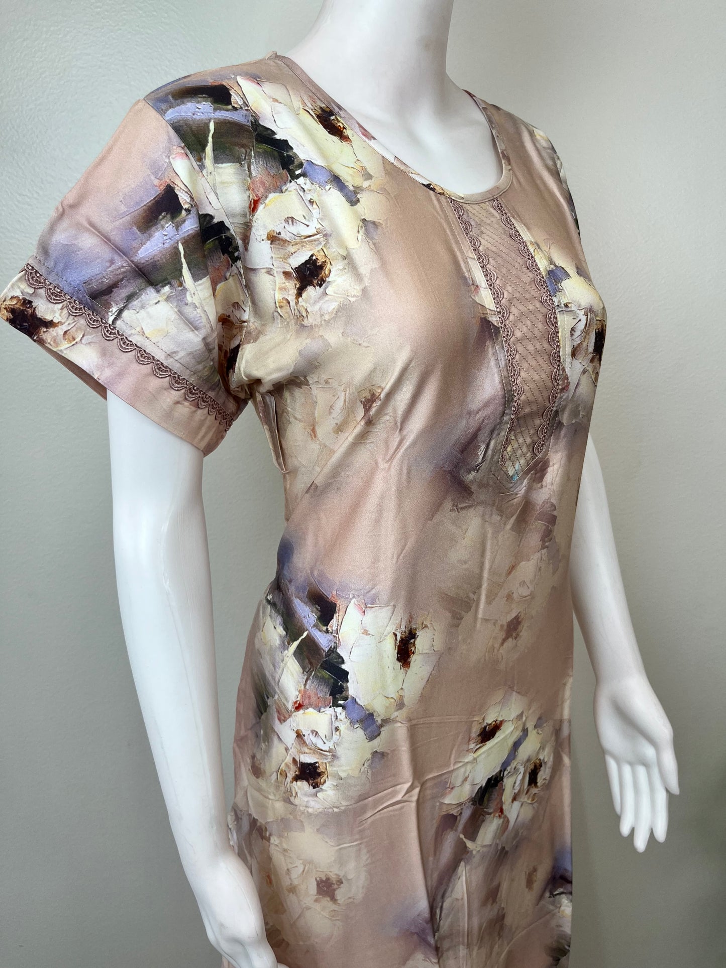 Cream Satin Nightgown Elegant & Classy