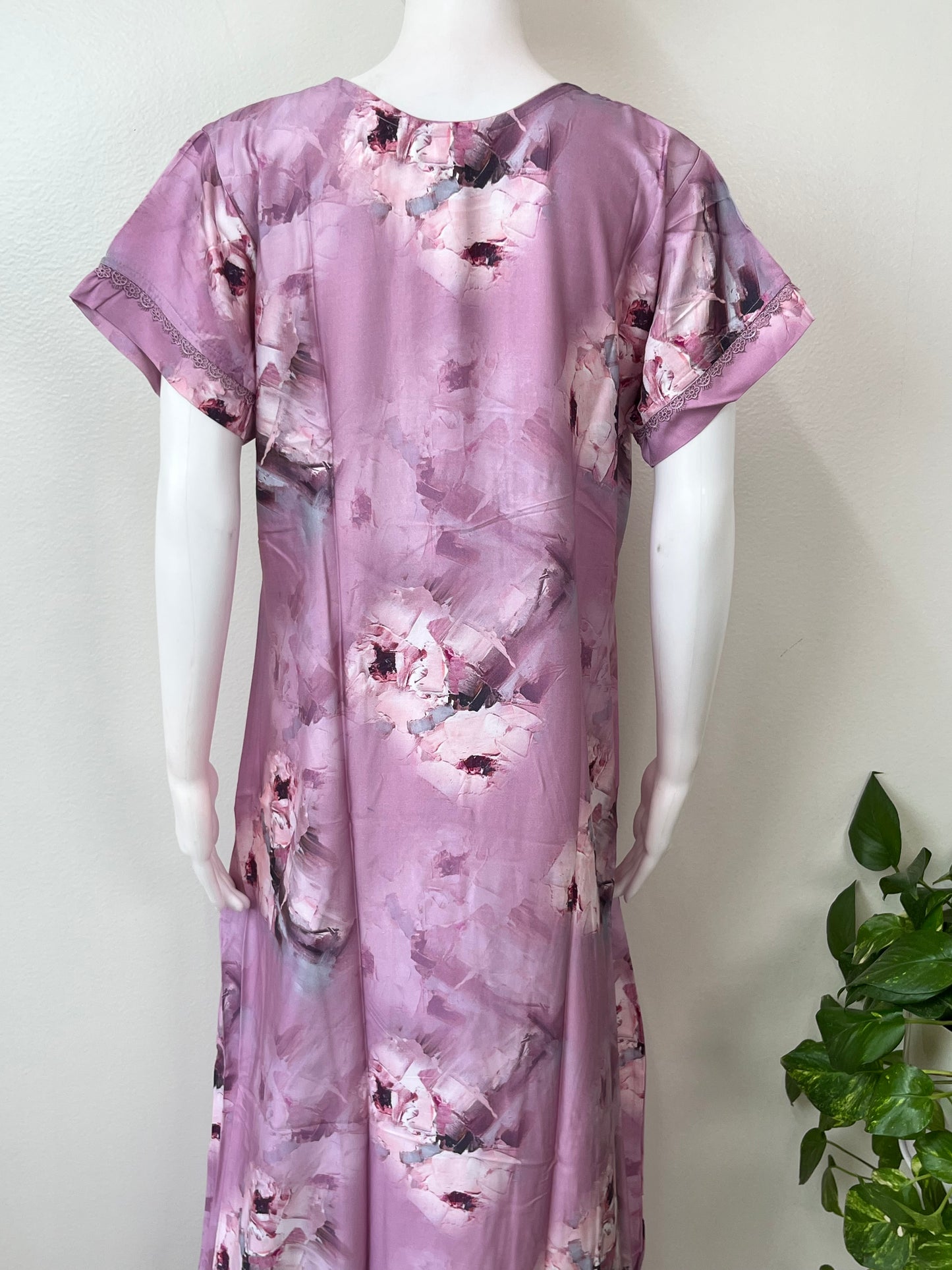 Lavender Soft Satin Nightgown