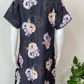 Black Premium Satin Fabric Nightgown Soft & Lightweight