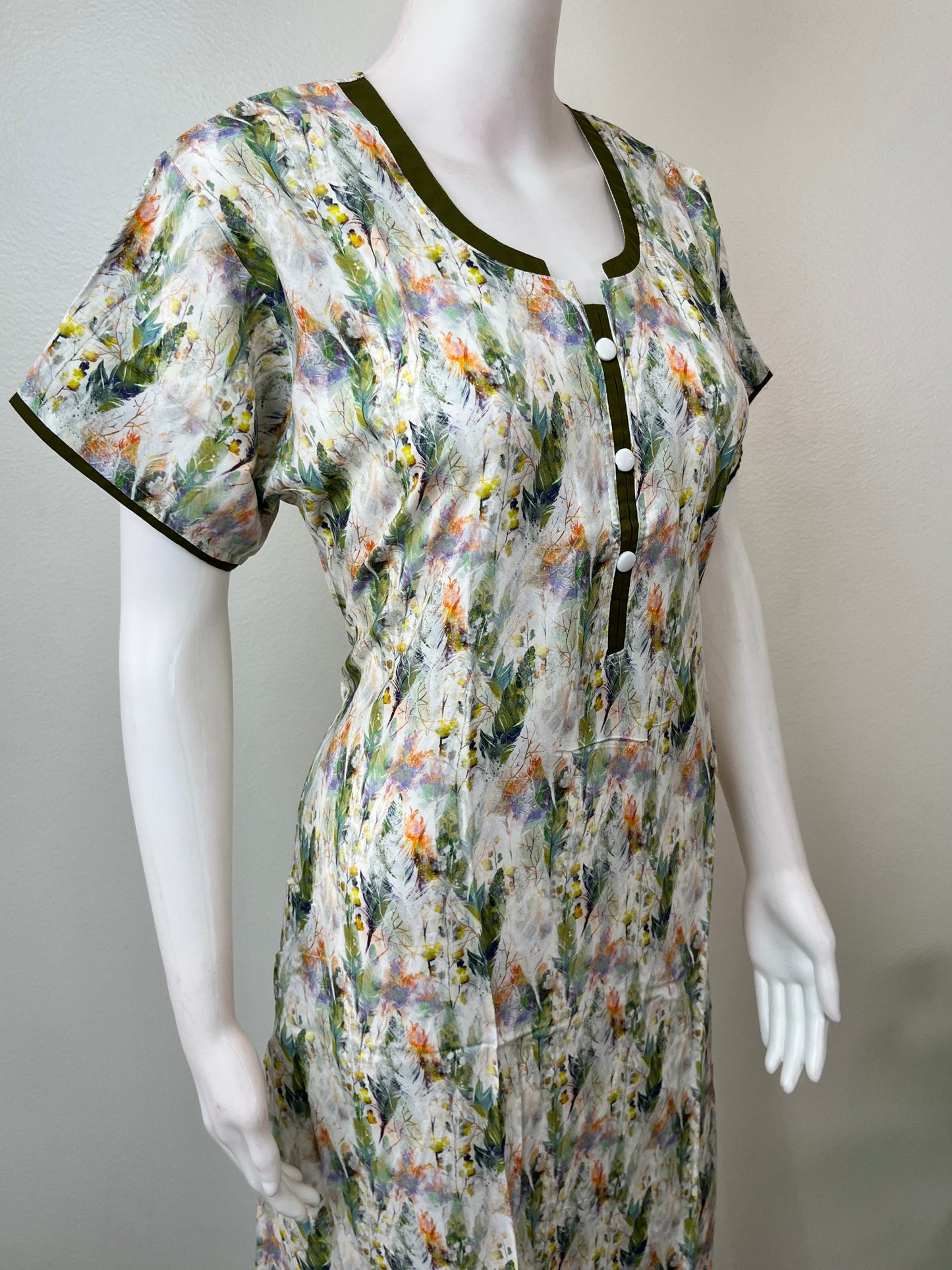 Green Premium Rayon Fabric Nightgown