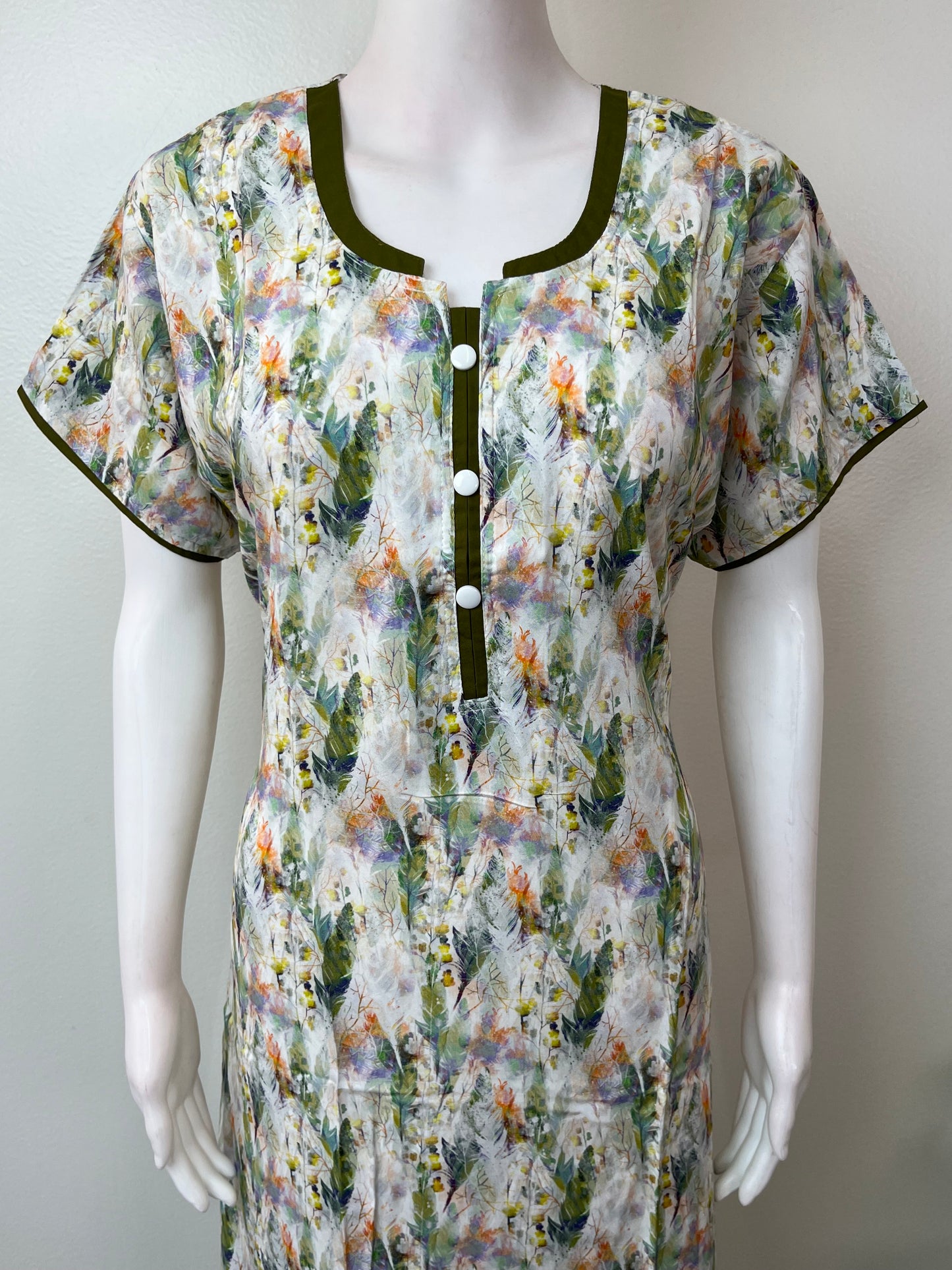 Green Premium Rayon Fabric Nightgown