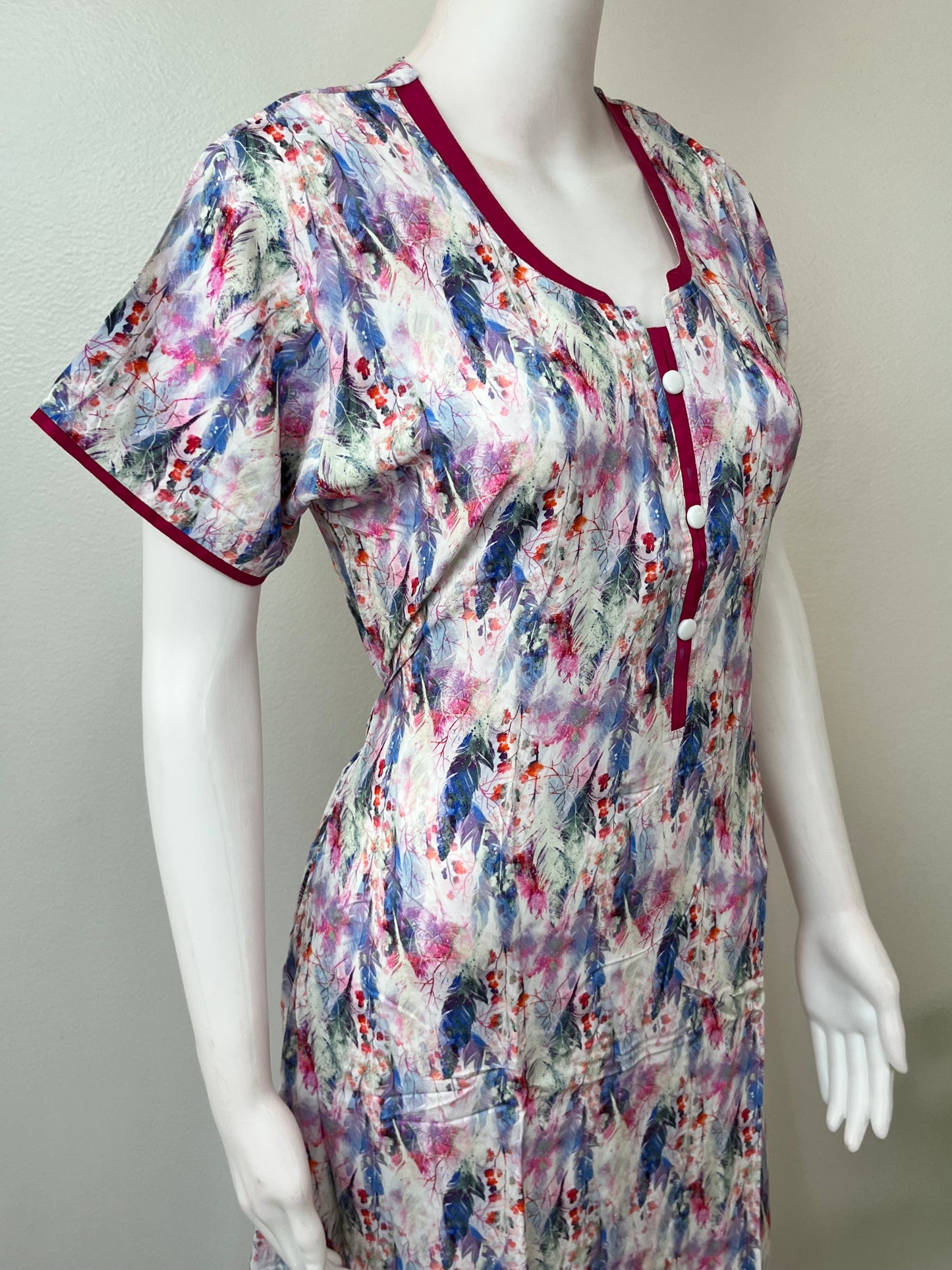 Printed Rayon Fabric Nighty