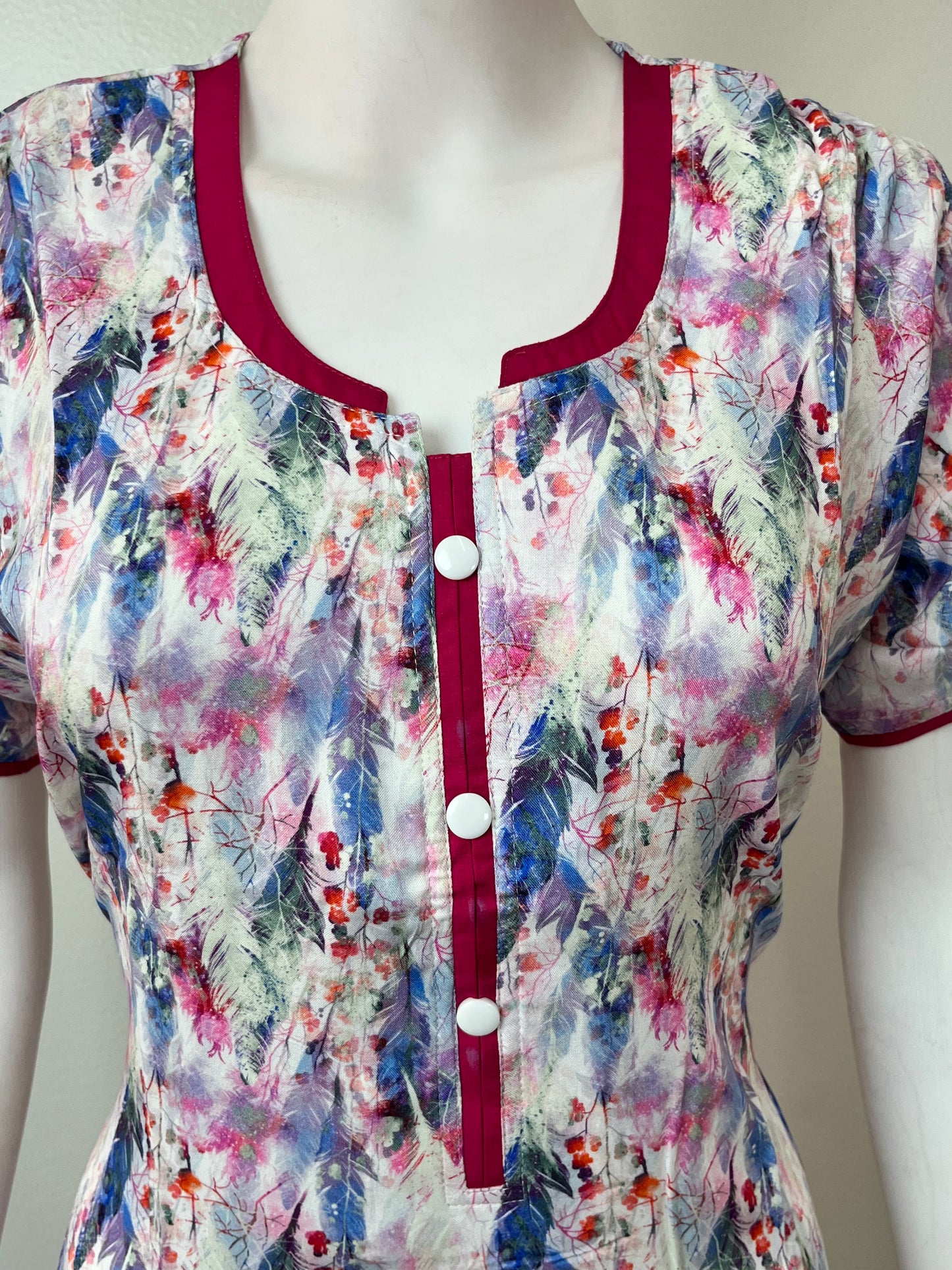 Printed Rayon Fabric Nighty