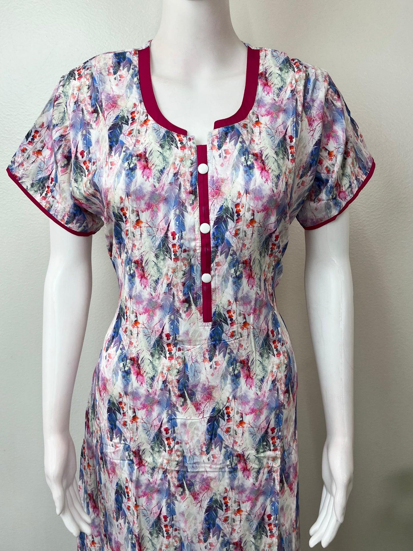 Printed Rayon Fabric Nighty