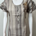 Grey Soft & Elegant Rayon Fabric Nighty