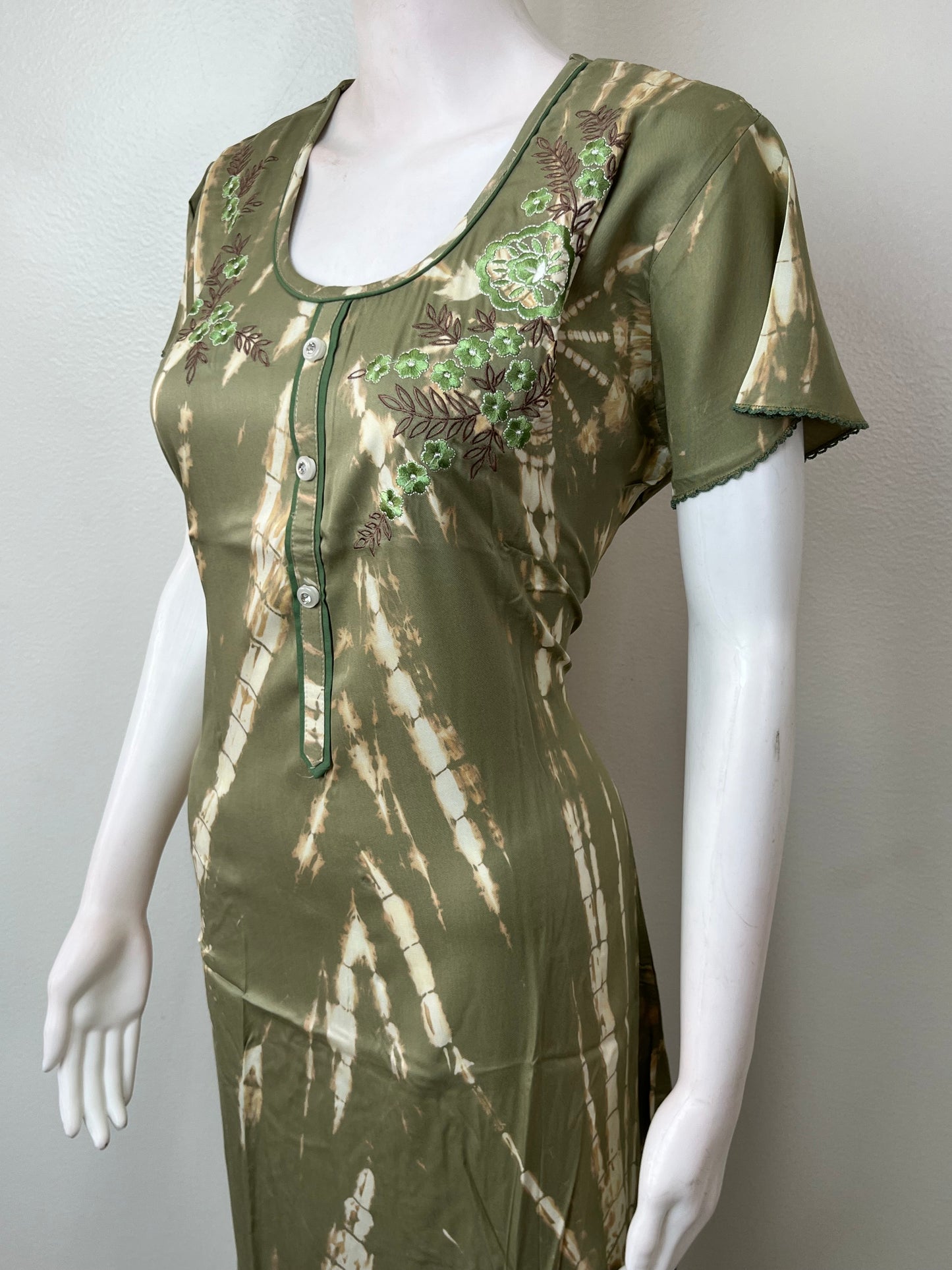 Green Soft & Breathable Rayon Nightgown