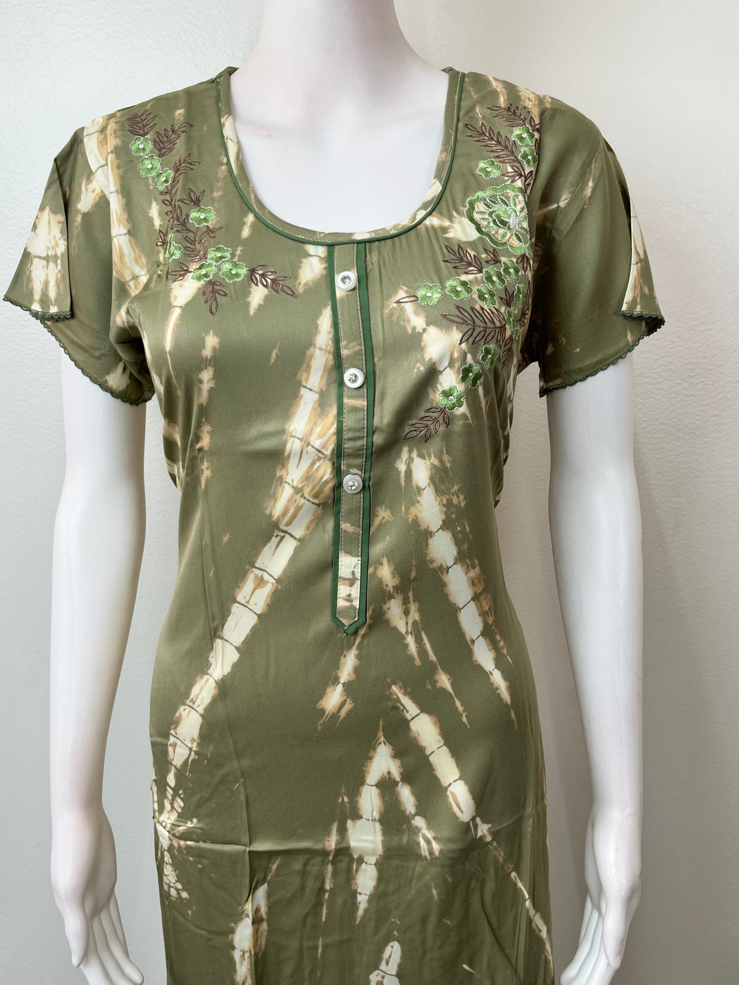 Green Soft & Breathable Rayon Nightgown