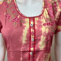 Pink Embroided Stylish Nighty for Women