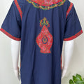 Navy Blue Delicate Embroidery Bizzylizzy Nightgown