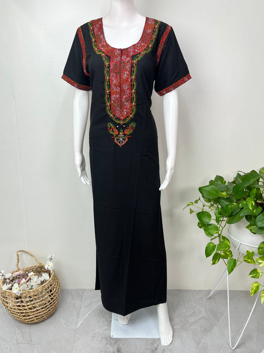 Black Breathable Elegance Bizzylizzy Nightgown