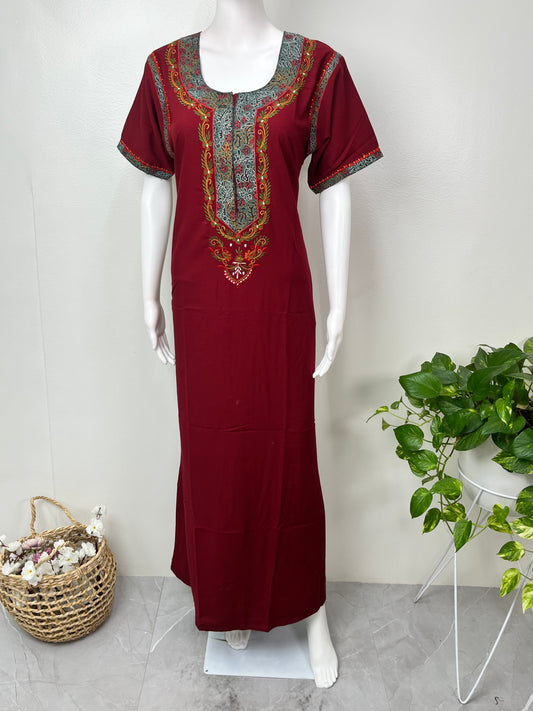 Maroon Soft & Stylish Bizzylizzy Nighty