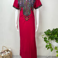Hot Pink Graceful Bizzylizzy Nightgown with Embroidery
