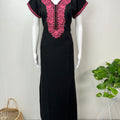 Black Delicate Embroidery Bizzylizzy Nighty
