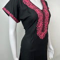 Black Delicate Embroidery Bizzylizzy Nighty