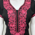 Black Delicate Embroidery Bizzylizzy Nighty