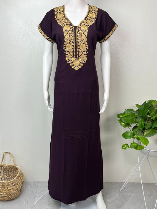 Purple Timeless Embroidered Bizzylizzy Nightgown