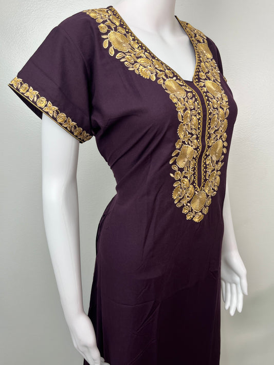 Purple Timeless Embroidered Bizzylizzy Nightgown