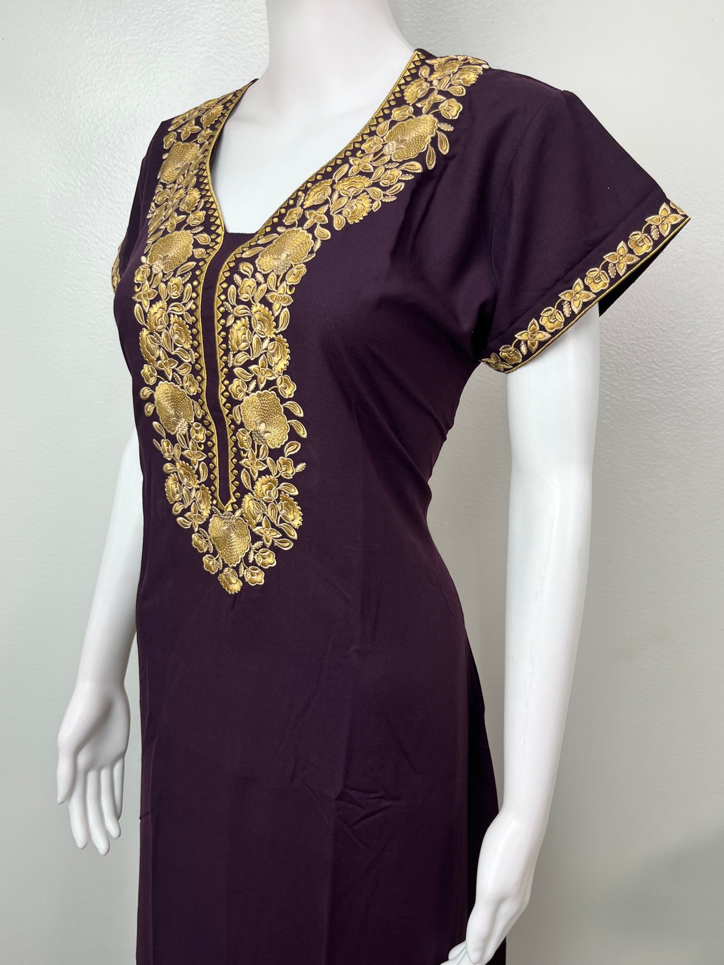 Purple Timeless Embroidered Bizzylizzy Nightgown