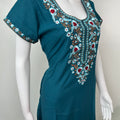 Teal Blue Premium Bizzylizzy Embroidered Nightgown