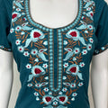 Teal Blue Premium Bizzylizzy Embroidered Nightgown