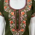Bottle Green Delicate Embroidery Bizzylizzy Nighty