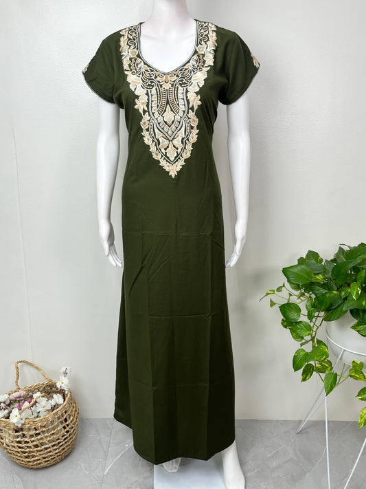 Bottle Green Elegant Comfort Bizzylizzy Nightgown