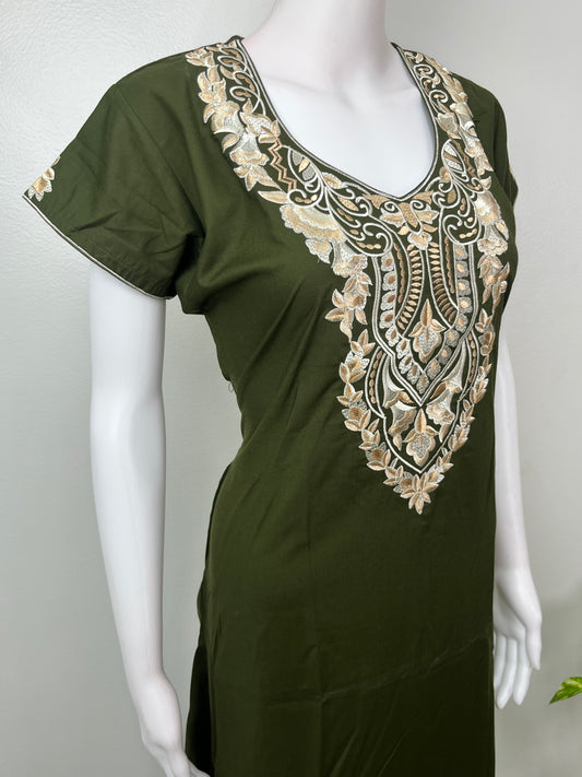 Bottle Green Elegant Comfort Bizzylizzy Nightgown
