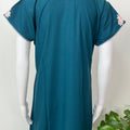 Teal Blue Delicate Embroidery Bizzylizzy Nighty