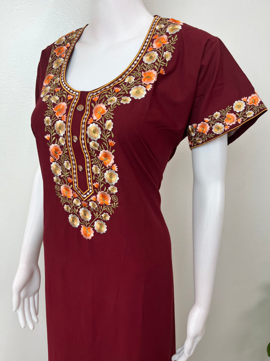 Maroon Classic Charm Bizzylizzy Nighty