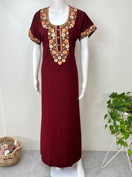 Maroon Classic Charm Bizzylizzy Nighty