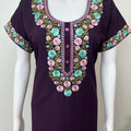 Wine Premium Bizzylizzy Embroidered Nightgown