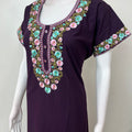 Wine Premium Bizzylizzy Embroidered Nightgown