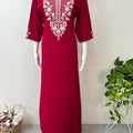 Red Classic Charm Long Sleeves Bizzylizzy Nighty