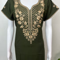Bottle Green Delicate Embroidery BizzyLizzy Nightgown
