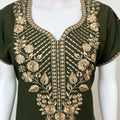 Bottle Green Delicate Embroidery BizzyLizzy Nightgown