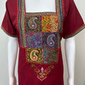 Maroon Delicate Embroidery Bizzylizzy Nighty