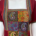 Maroon Delicate Embroidery Bizzylizzy Nighty