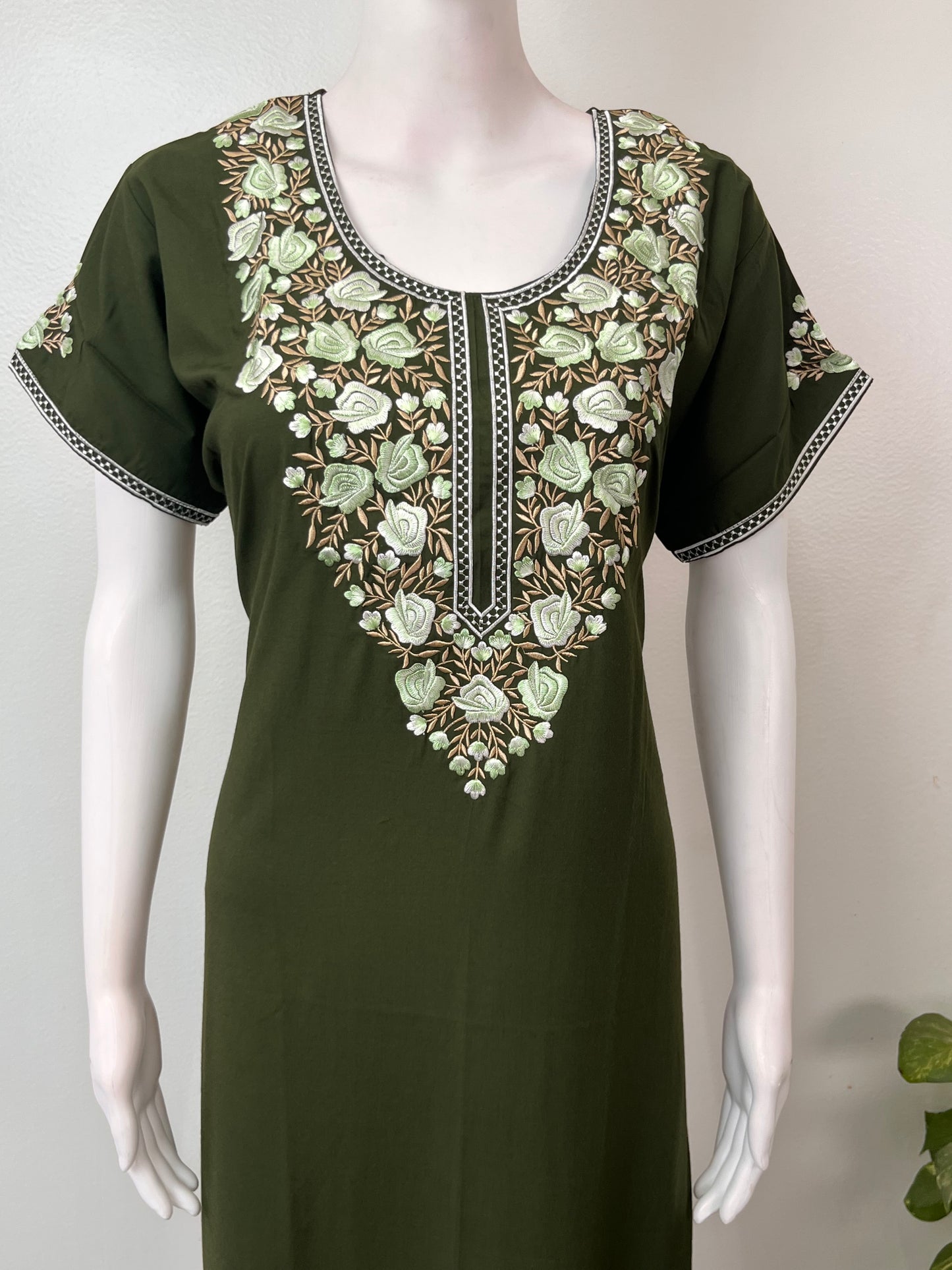 Bottle Green Soft & Stylish Bizzylizzy Nighty