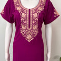 Purple Graceful Bizzylizzy Nightgown with Embroidery