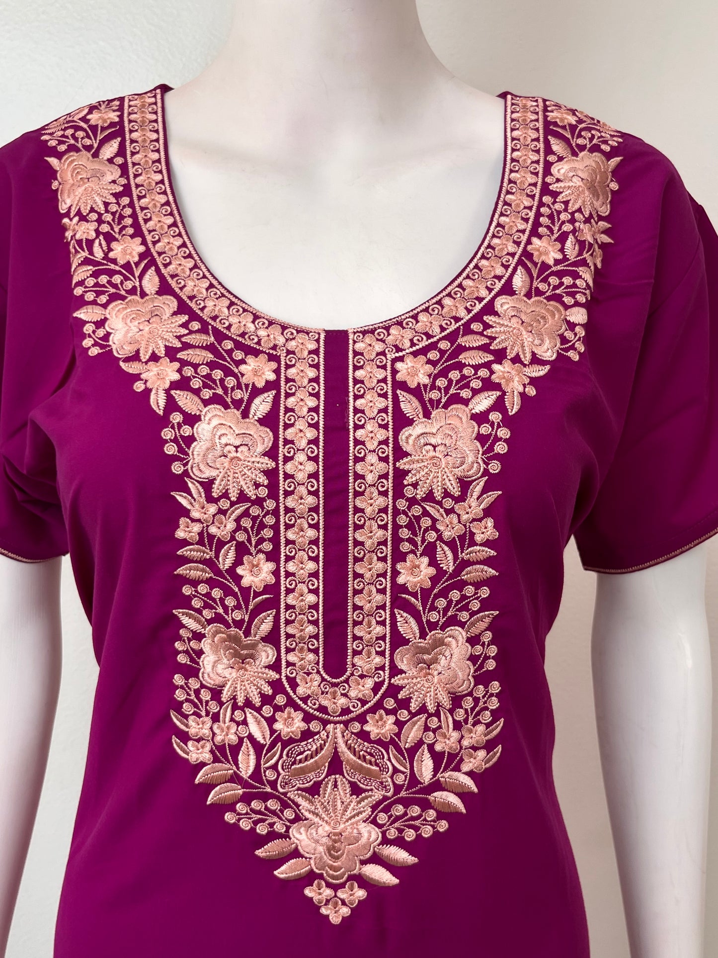 Purple Graceful Bizzylizzy Nightgown with Embroidery
